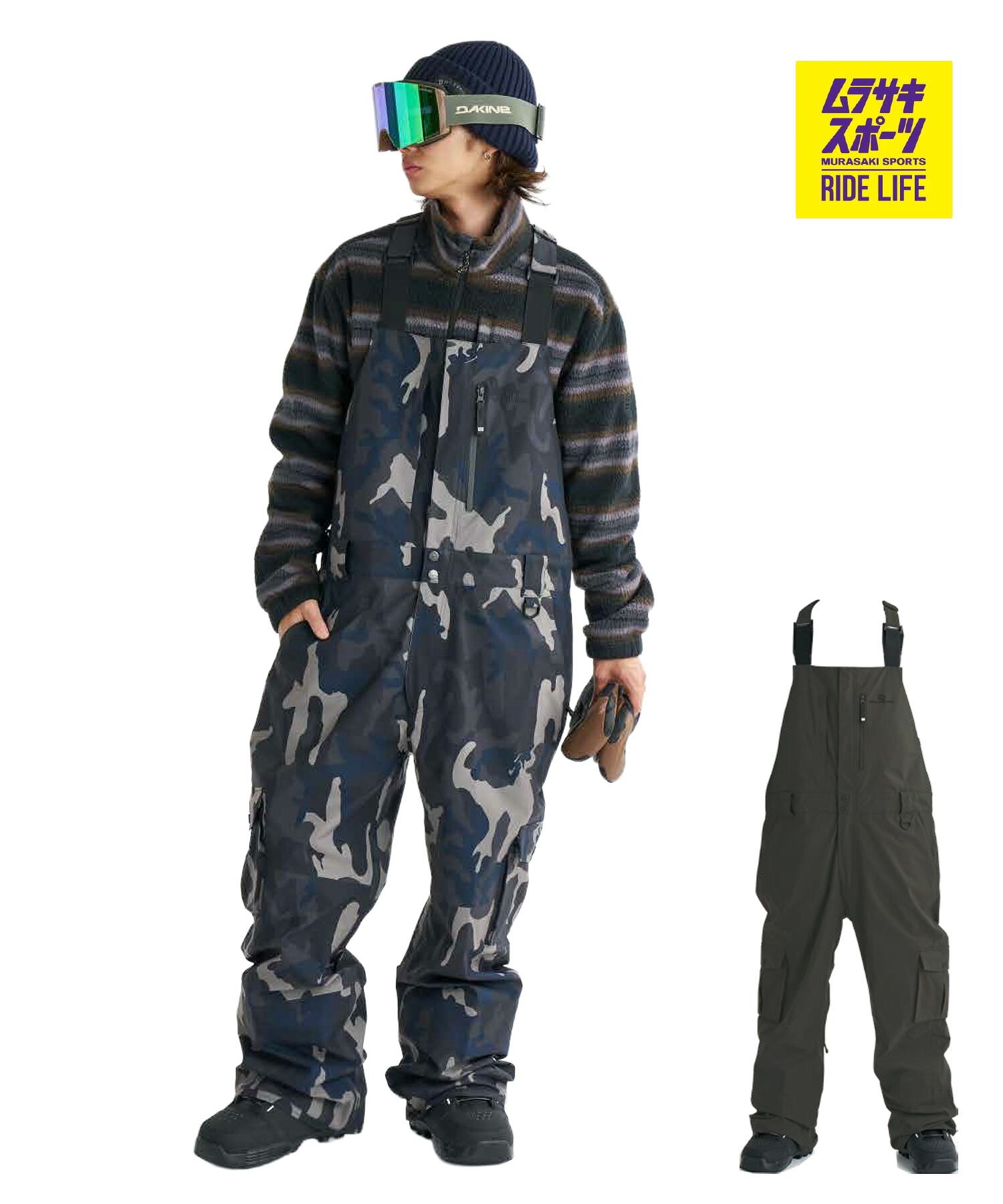 BILLABONG 散らし広告ボン 3L パウサーフカーゴビブ 3L POWSURF CARGO BIB スノーボード 御召しもの ズボン下 黒色火薬 メンズ 26-27 早期買いもとめる