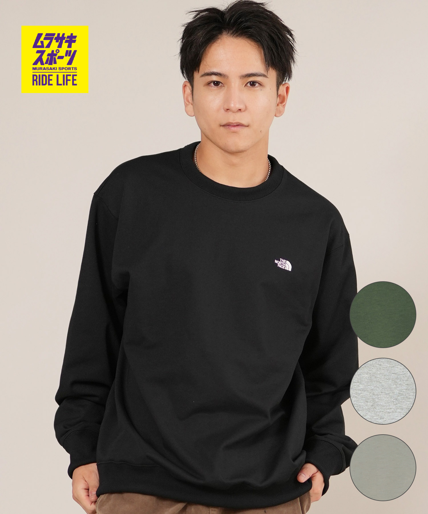 THE NORTH FACE ザ・ノース・フェイス トレーナー スウェット メンズ ワンポイント ロゴ S LOGO HTR SWT CRW NT62532