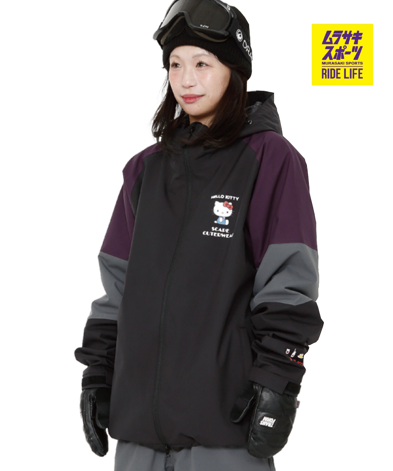 SCAPE 逃げ失せる TRACK JACKETxHELLO KITTY サンリオ スノーボード 御召しもの 上衣 26-27 早期買いもとめる