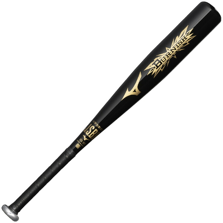 ミズノ MIZUNO 小学生軟式用金属製BURNISH 1CJMY19568（金属製／68cm／520g以上）小学生 ジュニア 軟式 プレゼント 贈り物 誕生日 ブラック