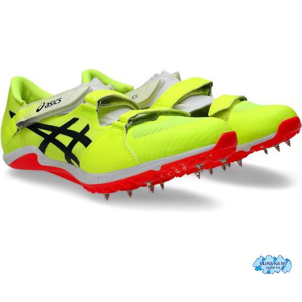 最終処分価格！【商品動画有】アシックス CYBERBLADE 17 （ユニセックス）[asics 陸上スパイク 1093A24] 短距離 短距離専用 100m 200m 400m プレゼント ハードル 750 Safety Yellow/Black 陸上部｜ムラカミスポーツ