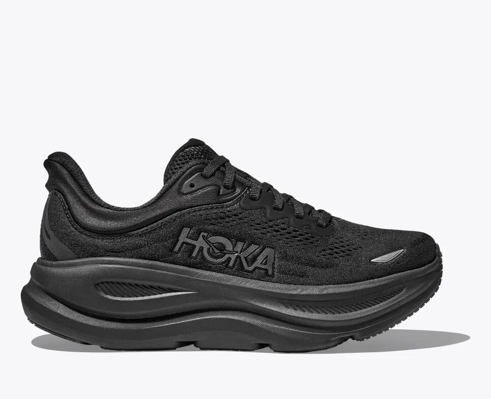 【お買い物マラソン限定クーポン有】【営業日即日出荷】 ホカオネオネ　HOKA ONE ONE ボンダイ 9 メンズ ランニングシューズ HOKA BONDI 9 1162011 BBLC ブラック 黒 オールブラック 厚底 スニーカー ジョギング ウォーキング 立ち仕事 クッション レギュラー｜ムラカミスポーツ