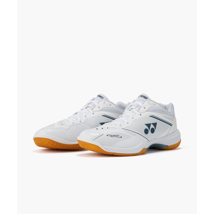 【送料無料】 バドミントンシューズ ヨネックス パワークッション65Zメン SHB65Z4M1 ホワイト(011)[ YONEX バドミントン ローカット 3E設計 ]｜ムラカミスポーツ