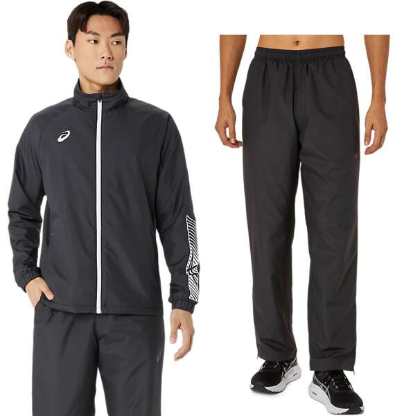 【美品】asics アシックス　ウインドブレーカー　セットアップ　裏起毛 楽天市場】お取り寄せ発送 アシックス ウインドブレーカー 上下 メンズ