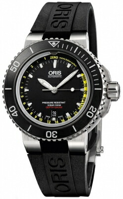 超話題新作 男女兼用腕時計 ブラック Aquis Oris オリス デプスゲージ お呼ばれ 結婚式 セール 祝い ペア おしゃれ 人気 贈り物 記念日 誕生日 クリスマス プレゼント ギフト 代引き 手数料無料 レディース メンズ 腕時計 Rs 01 733 7675 4154 Set 自動巻き 46mm