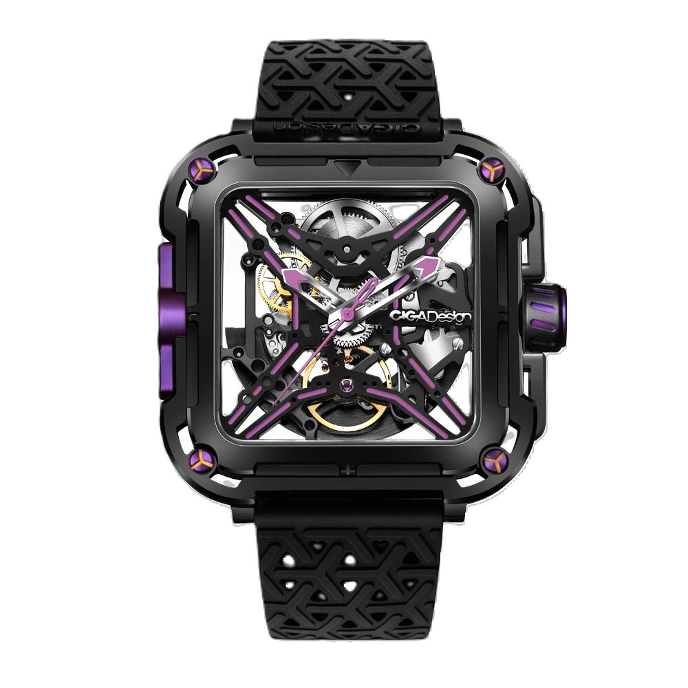 CIGA Design シガデザイン SERIES X GORILLA X011-BLPL-W25BK NEON PURPLE 自動巻メンズ腕時計 送料代引き手数料無料 ギフト プレゼント クリスマス 誕生日 記念日 贈り物 人気 おしゃれ ペア 祝い セール 結婚式 メンズ レディース