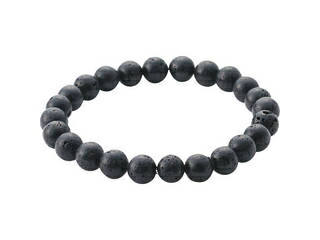 霊峰富士山溶岩石ブレスレット Bla Org Bw