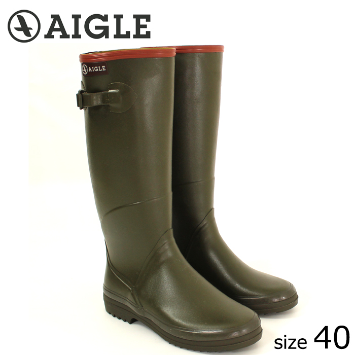 ≪正規品≫ AIGLE/エーグル ラバーレインブーツ CHANTEBELLE (KAKI/サイズ40：25.0) ロング レインブーツ カーキ