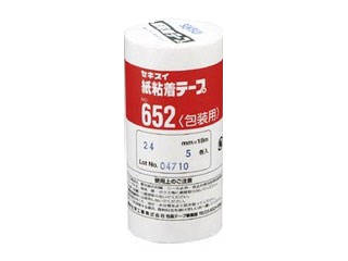 SEKISUI/セキスイ 紙粘着テープ NO.652 24mm 5巻 K652X05
