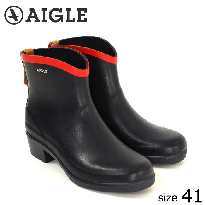 ≪正規品≫ AIGLE/エーグル ショートラバーブーツ MISS JULIETTE BOTTILLON （MARINE ROUGE/サイズ41：25.5) アンクル丈 レインブーツ マリーンルージュ