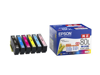 EPSON エプソン 【完全無欠】インキ薬莢/引き揚げ手合い（6色風呂敷き包み） 集積回路6CL80L 【玉蜀黍】