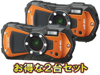 RICOH リコー RICOH WG-80（オレンジ色）×2台仕掛ける【wg80set】