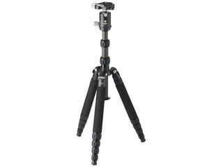 Velbon ベルボン CM-N453TT トラベルカーボン三脚 5段 カルマーニュ N453 TT アルカスイス互換雲台付 脚部一脚化可能 持ち運びに便利な専用ケース付属 CMN453TT