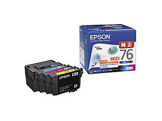 EPSON エプソン 【純正】ビジネスインクジェット用 大容量インクカートリッジ/4色パック IC4CL76|ムラウチ