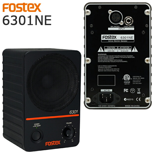 【5年間延長保証込】FOSTEX フォステクス アクティブ・モニタースピーカー 6301NE （1本） 【6301NSERIES】