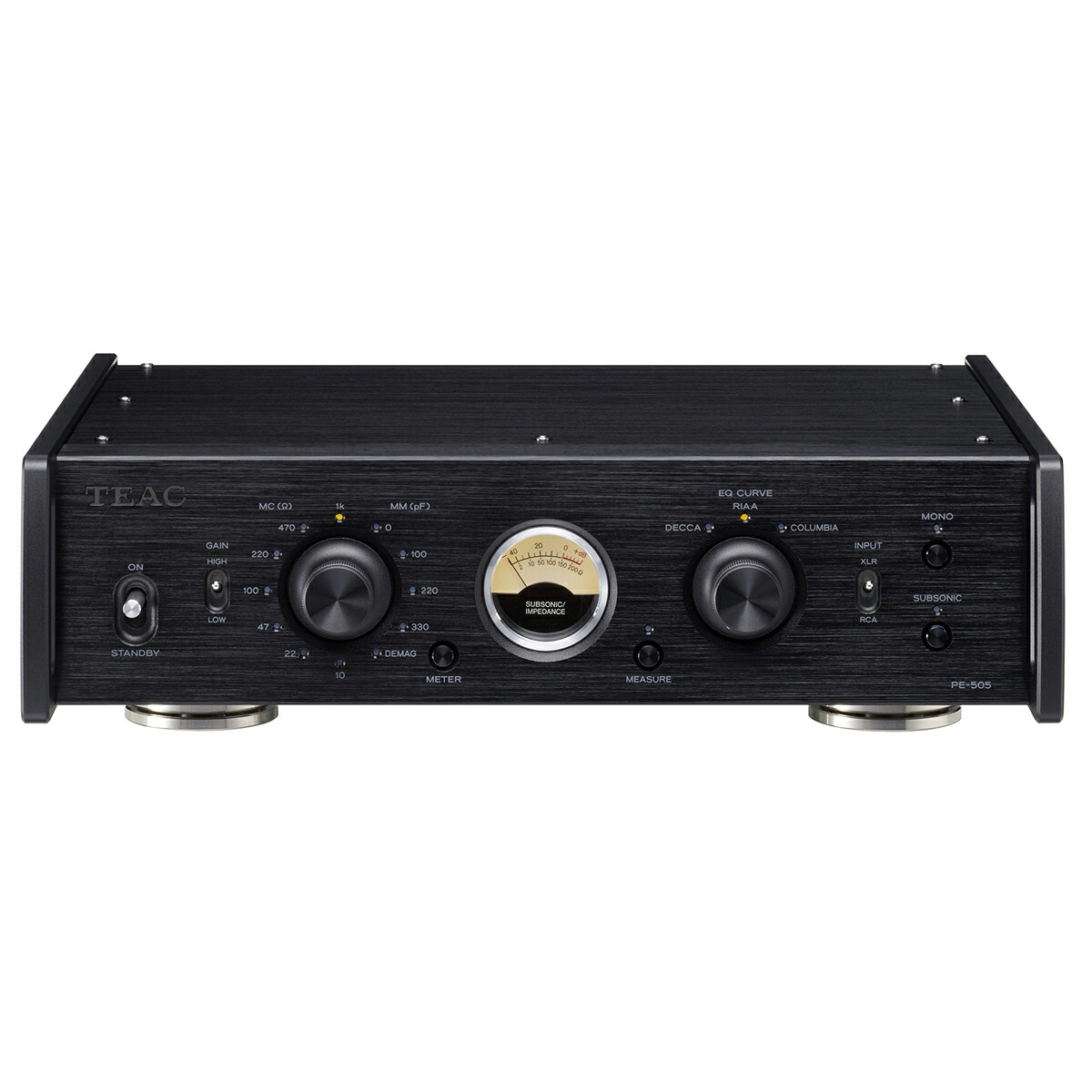 TEAC ティアック 納期6月上旬以後 PE-505-B 黒いこと フルバランス・フォノアンプ 【当店はTEAC生産物定め事売りわたす店です】
