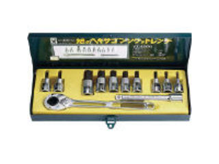 ASAHI TOOLS 旭金属元素産業 ソケット鍵用ヘキサゴンソケットセット12.7□ VX4000