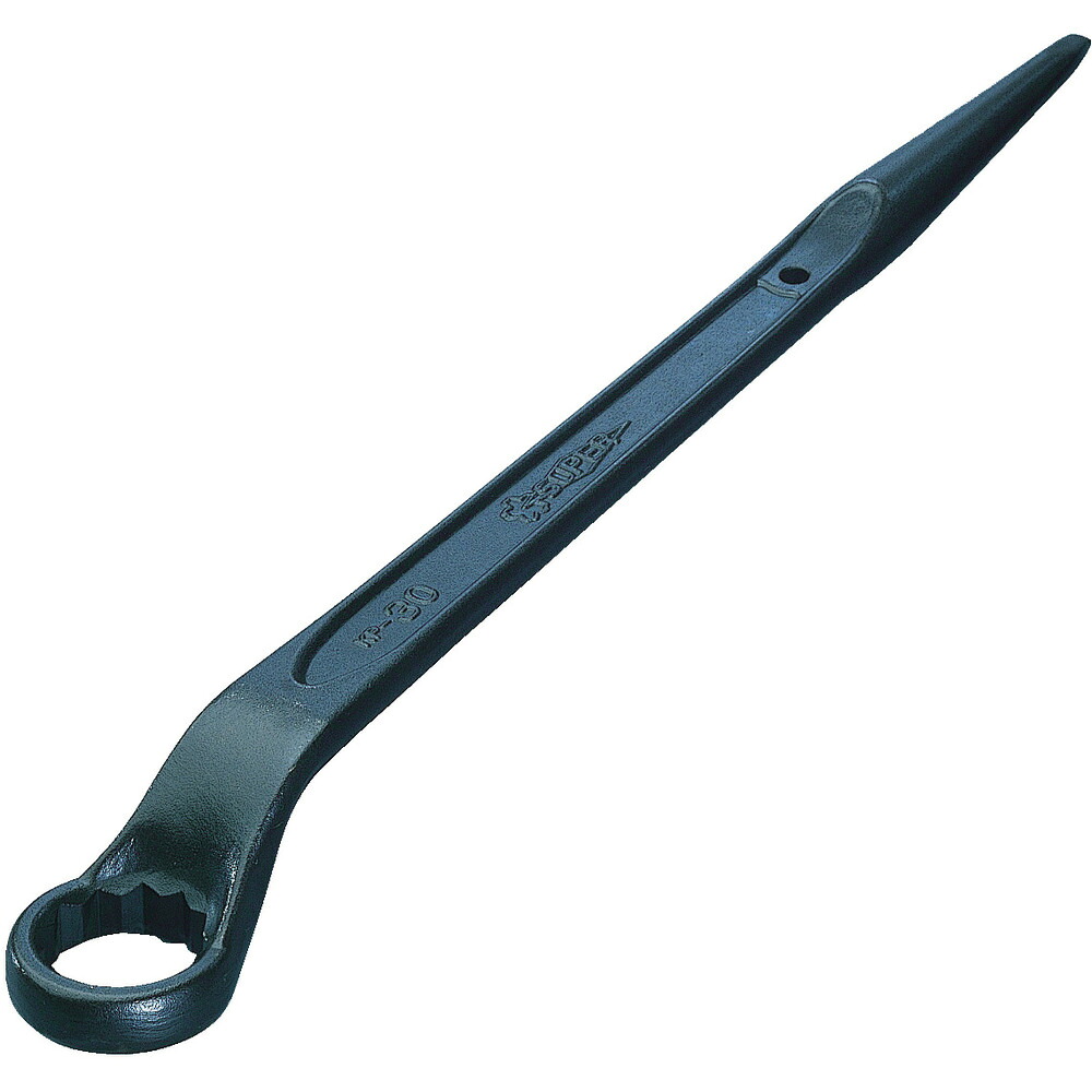 SUPERTOOL スーパーツール 60度片口めがね鍵(六角対辺:55)しの付 KP-55 手動工具-レンチ・スパナ-花・ガーデン・DIY