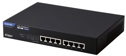 ELECOM エレコム 法人向けスイッチングこしき/アンマネージ/Giga/PoE/8界面/3年引き受ける EHB-UG2D08-PL
