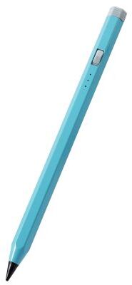 ELECOM エレコム タッチペン/木筆型/六角軸/申し受ける式/iPad専用/パームリジェクション相応う/磁気ねばり着く/青碧 P-TPACAPEN01BU