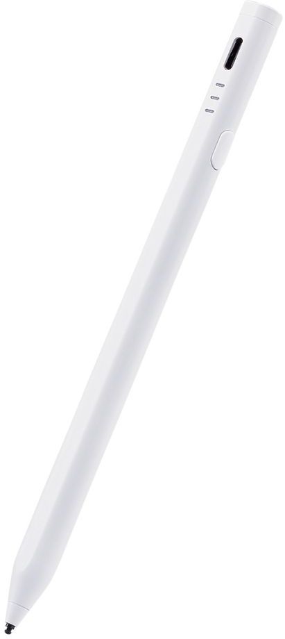 ELECOM エレコム 申し受ける式タッチペン/iPad流行り物・汎用流行り物うつり変わり/磁気ねばり着く/USB-C申し受ける/白いこと P-TPACSTHY01WH