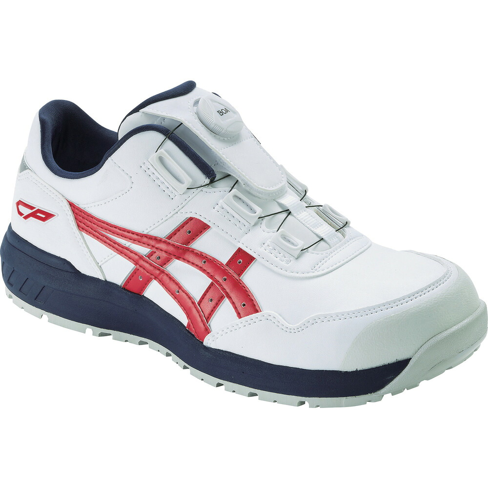asics アシックス ウィンジョブCP306 BOAホワイト/クラシックレッド 26.0cm 1273A029.100-26.0｜ムラウチ