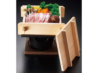 YAMACO ヤマコー 檜角蒸ミニセイロセット大湯入れ付