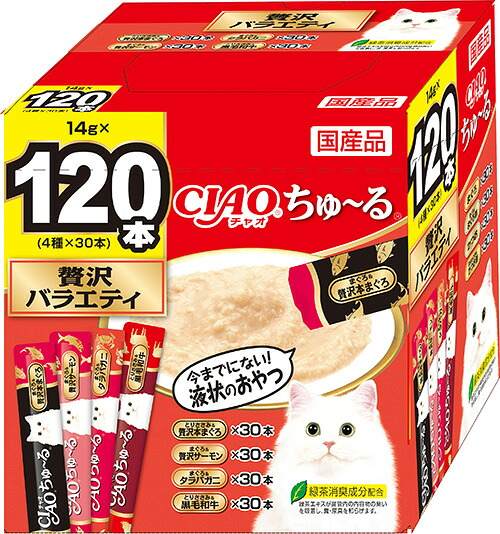 INABA いなばペットフード CIAO ちゅ～る 贅沢バラエティ 14g×120本