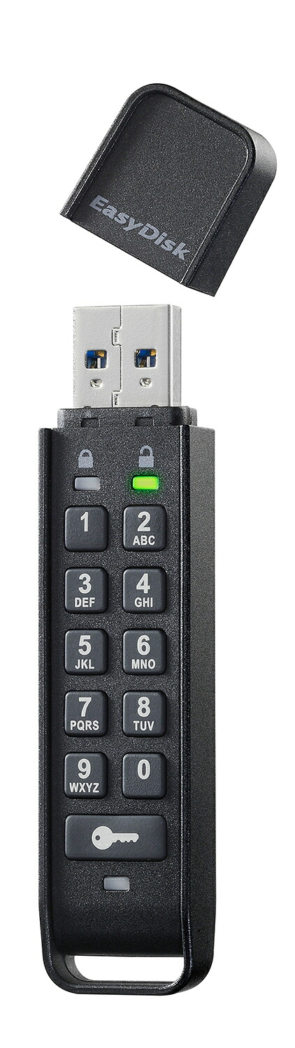 I・O DATA アイ・オー・データ パスワードボタン付き セキュリティUSBメモリー 32GB ED-HB3/32G｜ムラウチ