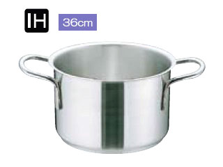 ムラノインダクション 【IH対応業務用鍋】 AHV-A306　半寸胴鍋（蓋無）/内径36cm｜ムラウチ