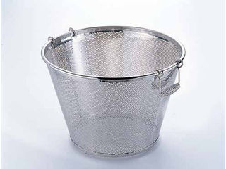 Sampo 三宝産業 UK18-8パンチング 平底深型揚げざる/51cm(穴径φ3mm)