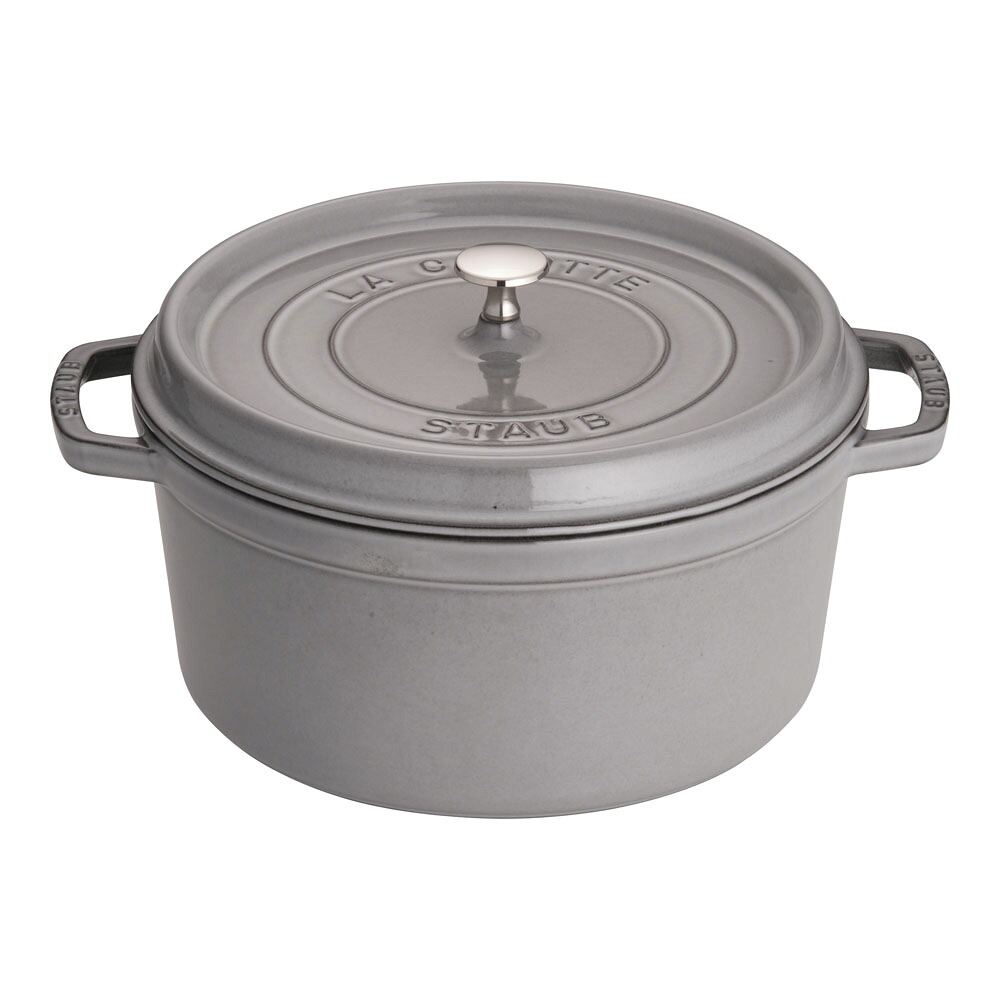 staub ストウブ 〔ホーロー鍋〕 RST4740 ピコ・ココット ラウンド (28cm)/グレー プロユース（業務用）として販売されている国内正規販売ルートの商品です。 家庭用に付属されている生涯保証書（シリアルナンバー）は付属されておりません。予めご了承ください。 23,958円