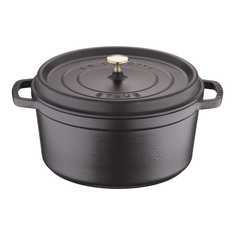 staub ストウブ ホーロー鍋 RST3410 ピコ・ココット ラウンド (28cm)/ブラック プロユース（業務用）として販売されている国内正規販売ルートの商品です。 家庭用に付属されている生涯保証書（シリアルナンバー）は付属されておりません。予めご了承ください。