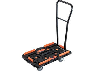 TRUSCO トラスコ中山 継ぎ合わせる式脂製平台車 ビートル 700X450 BT700KJ5S2H-E100T 自在5輪 内2輪ストッパー付 脱着式手持ち部分付 柵 とめたろう付 花・ガーデン・DIY-DIY・工具-台車