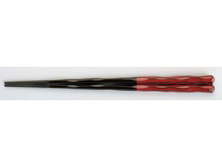 FUKUI 福井クラフト ＰＢＴ六角一刀彫箸（１０膳入）根来／２２．５cm　９００３０７４３｜ムラウチ