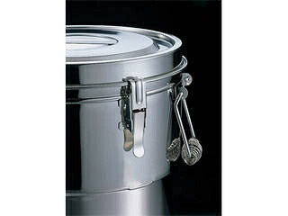 AKAGAWA 赤川入れもの製造所 18-8段付二重汁食缶3点ゼムクリップ付10L