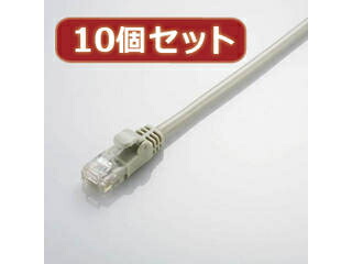 ELECOM エレコム 【10個セット】 エレコム やわらかLANケーブル(Cat5E準拠) LD-CTY/LG3X10