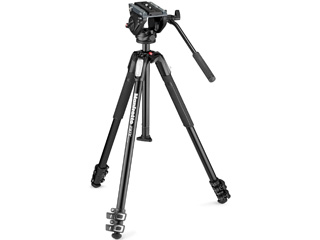 Manfrotto マンフロット MVK500190X3 MVH500AH映像媒体雲台+MT190X3軽銀三脚