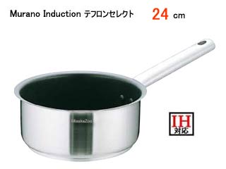 Murano Induction ムラノインダクション AKT-D4 テフロンセレクト18-8 片手浅型鍋(フタ無)24cm