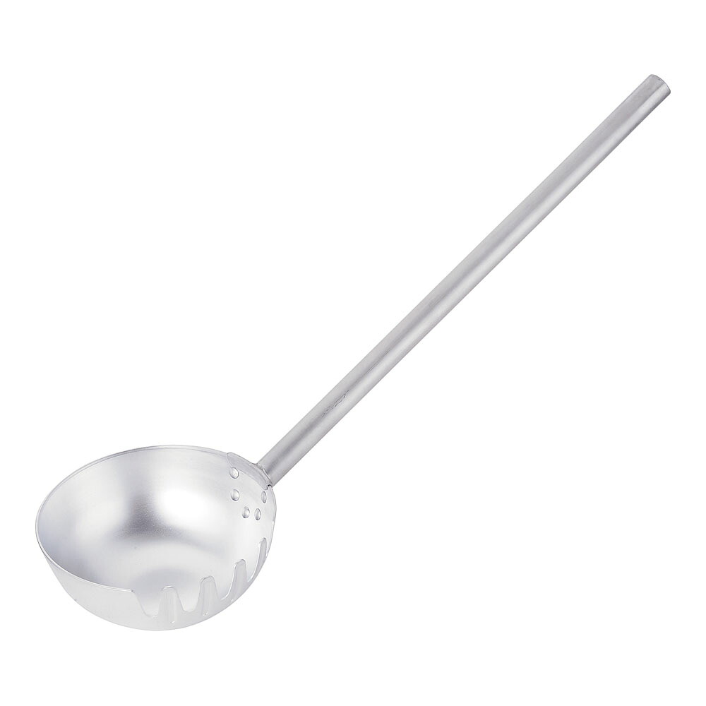 アルミ製麺ひしゃく（片口） φ２０ｃｍ×柄長５０ｃｍ