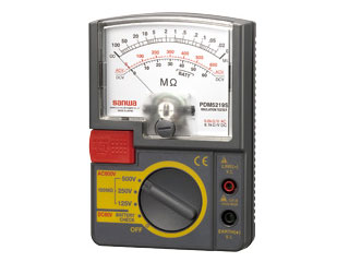 sanwa 三和灯し火表示計器 不成立踏みとどまる計／小型3領域式／アナログ PDM5219S
