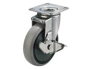 YUEI CASTER ユーエイ キャスターステンレス鋼製S付自在車 130径ナイロンホイルウレタン拷問台 SUS-GUJ2-130S 物流・運搬器具-DIY・工具-花・ガーデン・DIY