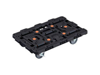 TRUSCO トラスコ中山 連結式樹脂製平台車 ビートル 700X450 自在3輪 内2輪ストッパー付 BT700J3S2-E100