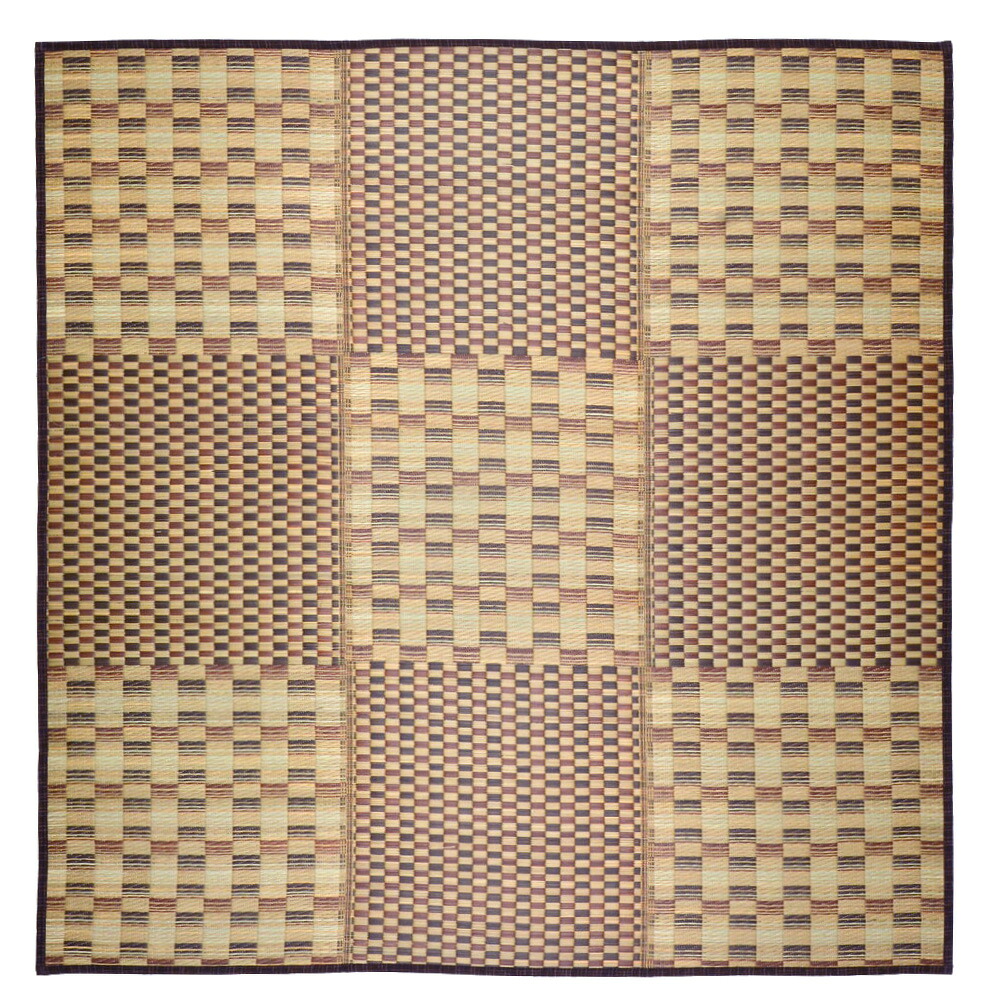 萩原 ハギハラ はっ水 ふっくらウレタン入り い草ラグ キハチ 約240&times;240cm ブラウン 81948413 メーカー直送 同梱不可 カード決済のみ対応 沖縄・北海道・離島お届け並びに時間指定不可｜ムラウチ
