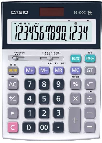 CASIO カシオ計算機 実務電卓 14桁 日数時間計算 デスクタイプ DS-40DC|ムラウチ