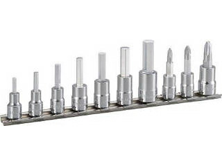 TONE トネ ヘキサゴンソケットセット(ホルダー付)インチサイズ 10pcs HHB210