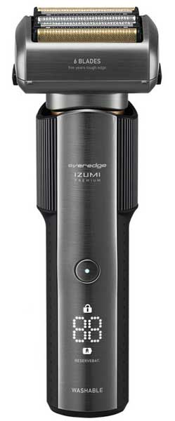 マクセルイズミ IZF-E863W-K(ブラックニッケル)　往復式シェーバー フラグシップ　6枚刃モデル 充電・交流式