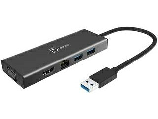 j5 create USB 3.0 デュアルモニタ 5in1ミニドック ブラック JUD323B｜ムラウチ