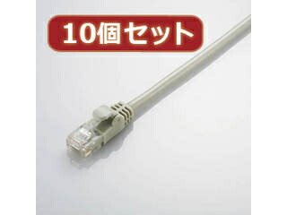 ELECOM エレコム 【10個セット】 エレコム やわらかLANケーブル(Cat5E準拠) LD-CTY/LG2X10