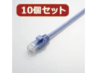 ELECOM エレコム 【10個仕かける】 エレコム Gigabit やわらかローカルエリアネットワーク有線テレビ(Cat6標準尺度) LD-GPY/BU1X10 LANケーブル-パソコン・周辺機器